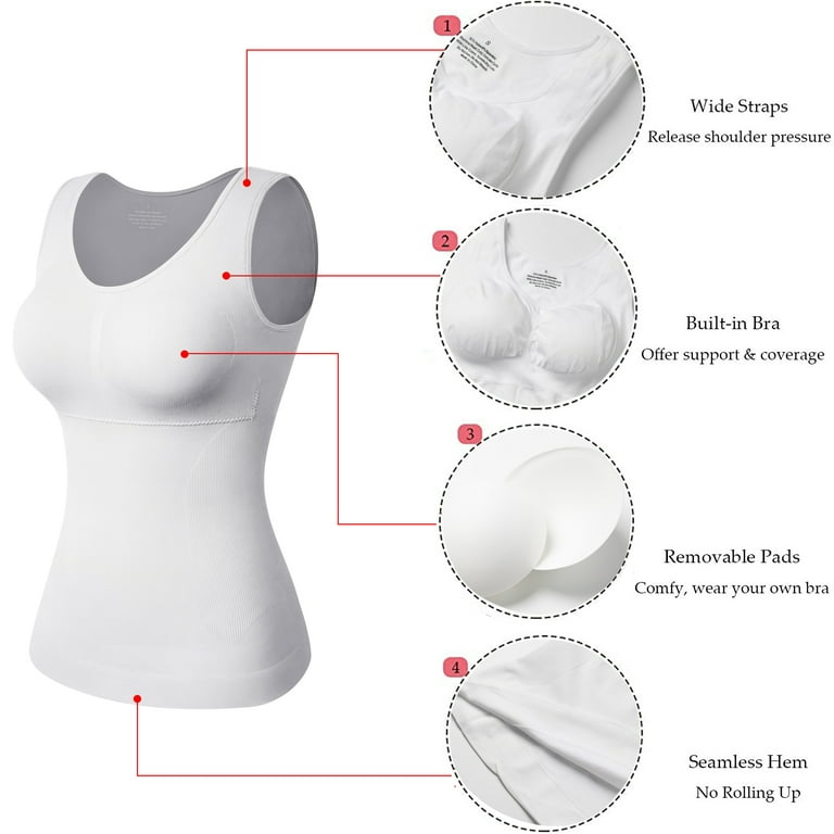 Plus Size Women Shapewear Tanks Top With Built in Bra MISS MOLY Compression  Tummy Control Camis Shaper Lady Slimming Camisa Faja - AliExpress