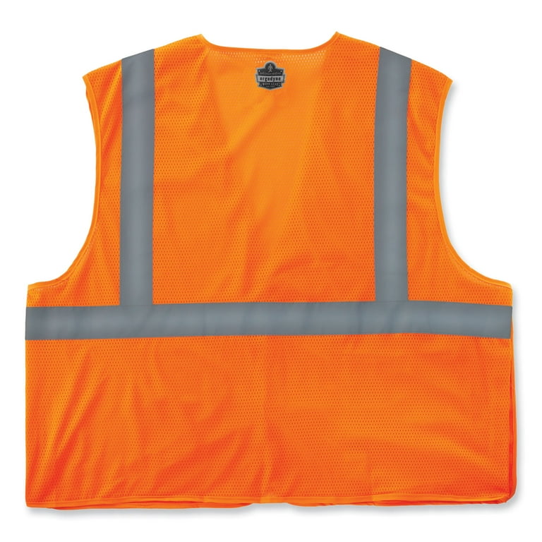 GloWear 8215BA-S Single Size Class 2 Economy Breakaway Mesh Vest, Polyester, Large, Orange, Ships in 1-3 Business Days GloWear 8215BA-S Single Size Class 2 Economy Breakaway Mesh Vest, Polyester, Large, Orange, Ships in 1-3 Business Days