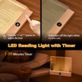 thumbnail image 4 of Book Light, Rechargeable Clear LED Flat Reading Light with 3 Colors & Timer,  Dimmable Panel Plate Lamp Book Full Page Light for Reading in Bed at Night, Funny Gifts for Readers Kids Women Men, 4 of 7