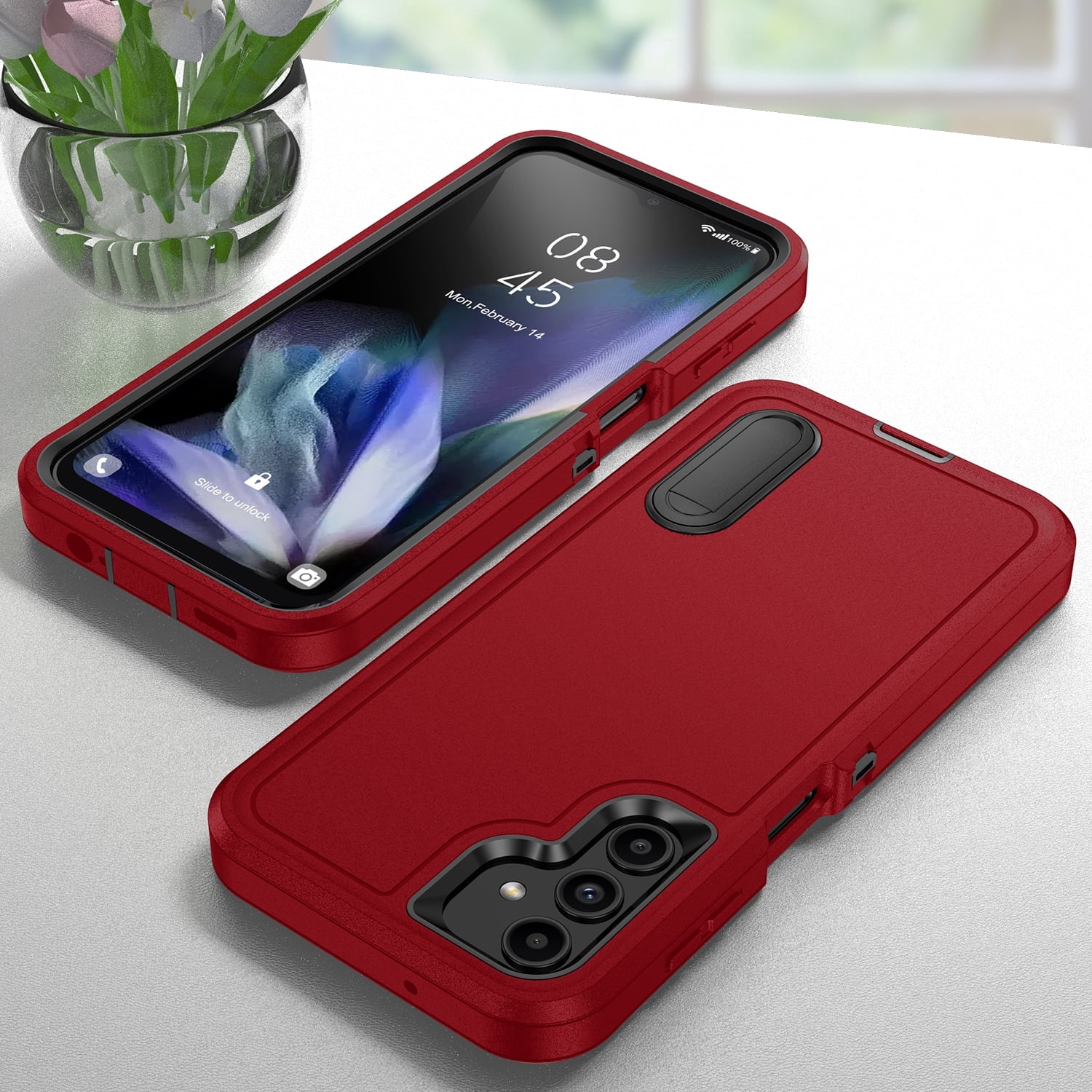 New Case for Samsung Galaxy A54 5G 6.4 inch,Heavy Duty 3 Layer Military Protection with Hidden Kickstand Shock Resistant Armor Hybrid Bumper Rugged Rubber Phone Cover,7 Color