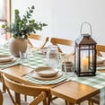 thumbnail image 6 of Sage Green Buffalo Plaid Round 13 Inch Placemats Set of 2, Green White Checkered Farmhouse HeatResistant Non Slip Place Mats for Dining Table, Wipeable Braided Kitchen Table Mats for Housewarming, 6 of 9