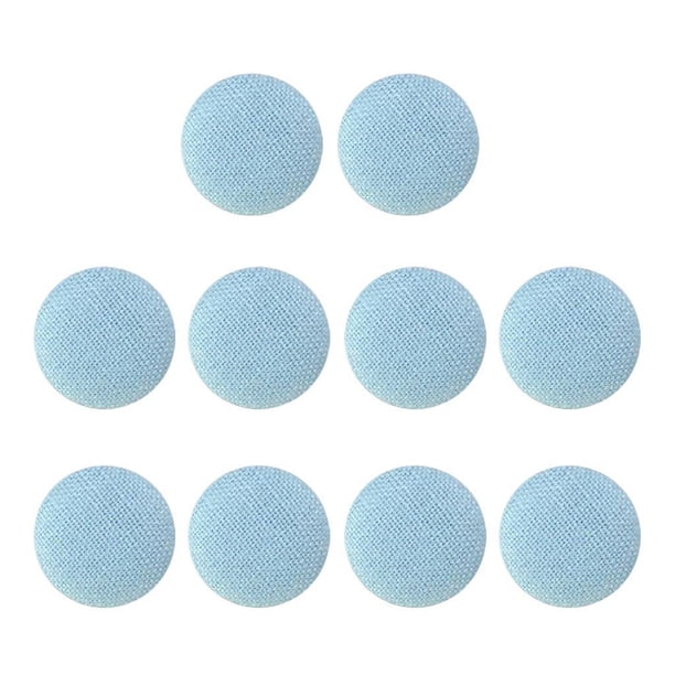 Bearachild 10 piezas de tela cubierta botón vástago botón costura Scrapbooking Tela de costura y artesanía Cielo azul 2 cm 10 piezas