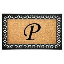Gabriel Monogram Doormat, 18" x 30" (Letter P)