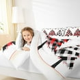 thumbnail image 4 of jejeloiu Cute Xmas Tree Bedding Comforter Set,Merry Christmas Twin Comforter Sets,Red Black Geometric Plaid Bedding Set For Girl Kids,Microfiber Bedroom Decor Reversible,2-Piece, 4 of 8