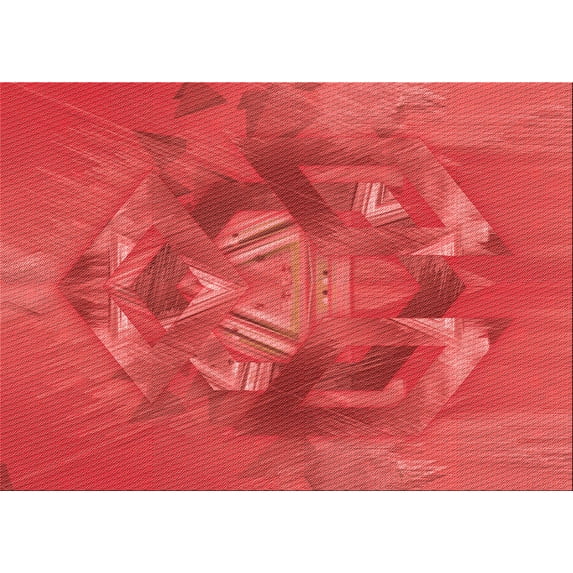 Ahgly Company Machine Washable Indoor Rectangle Transitional Orange Area Rugs, 8' x 12'