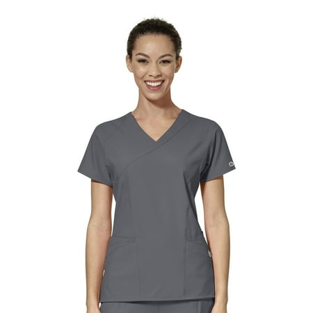 

WonderWink W123 6455-Women s Mock Wrap Scrub Top