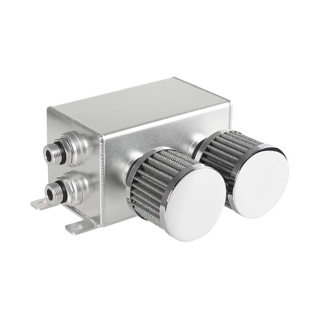 de depósito de aceite, depósito universal de doble deflector de 1, y ventilación de gran capacidad Fácil drenaje con Motor AN8 Plata shamjiam Lata de captura de aceite