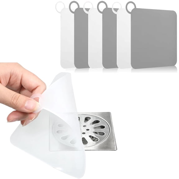 6PCS Silicone Bathtub Plug & Drain Cover – Floor Drain Deodorizer Mat, Sink Stopper for Bathroom, Kitchen & Laundry