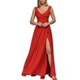 thumbnail image 4 of 2023 Independent Station Wish Amazon EBay Summer New Solid Color Sleeveless Waist Dress Formal Dress, 4 of 5