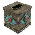 thumbnail image 4 of Rustic Country Western Turquoise Bullseye Faux Branch Wood Tissue Box Cover, 4 of 5