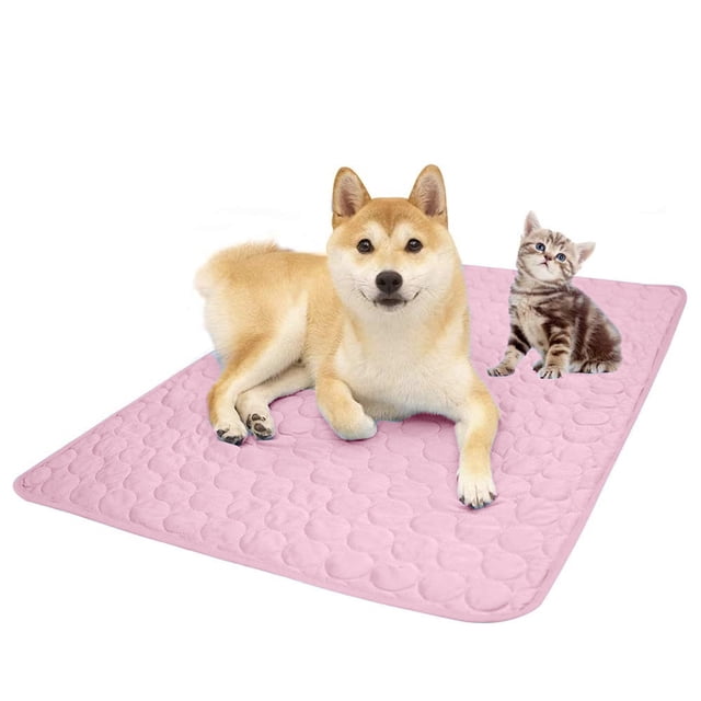 1 almohadilla de hielo para mascotas, almohadilla fresca de verano para perros y gatos, almohadilla transpirable de seda para gatos, suministros para mascotas