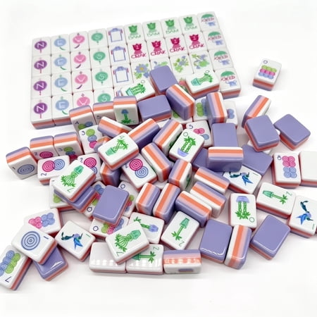 Angel Tree American Mahjong Set 160 Acrylic 4-Layer Tiles Light Purple