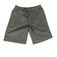 thumbnail image 5 of Brnmxoke Men's Linen Bermuda Shorts Big and Tall Casual Elastic Waist Loose Fit Summer Basic Knee Length Beach Short with Pockets Dark Gray,XXXL, 5 of 5