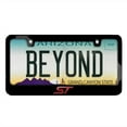 thumbnail image 2 of Ford Focus ST in 3D Dark Gray Letters on Black Metal License Plate Frame, 2 of 8