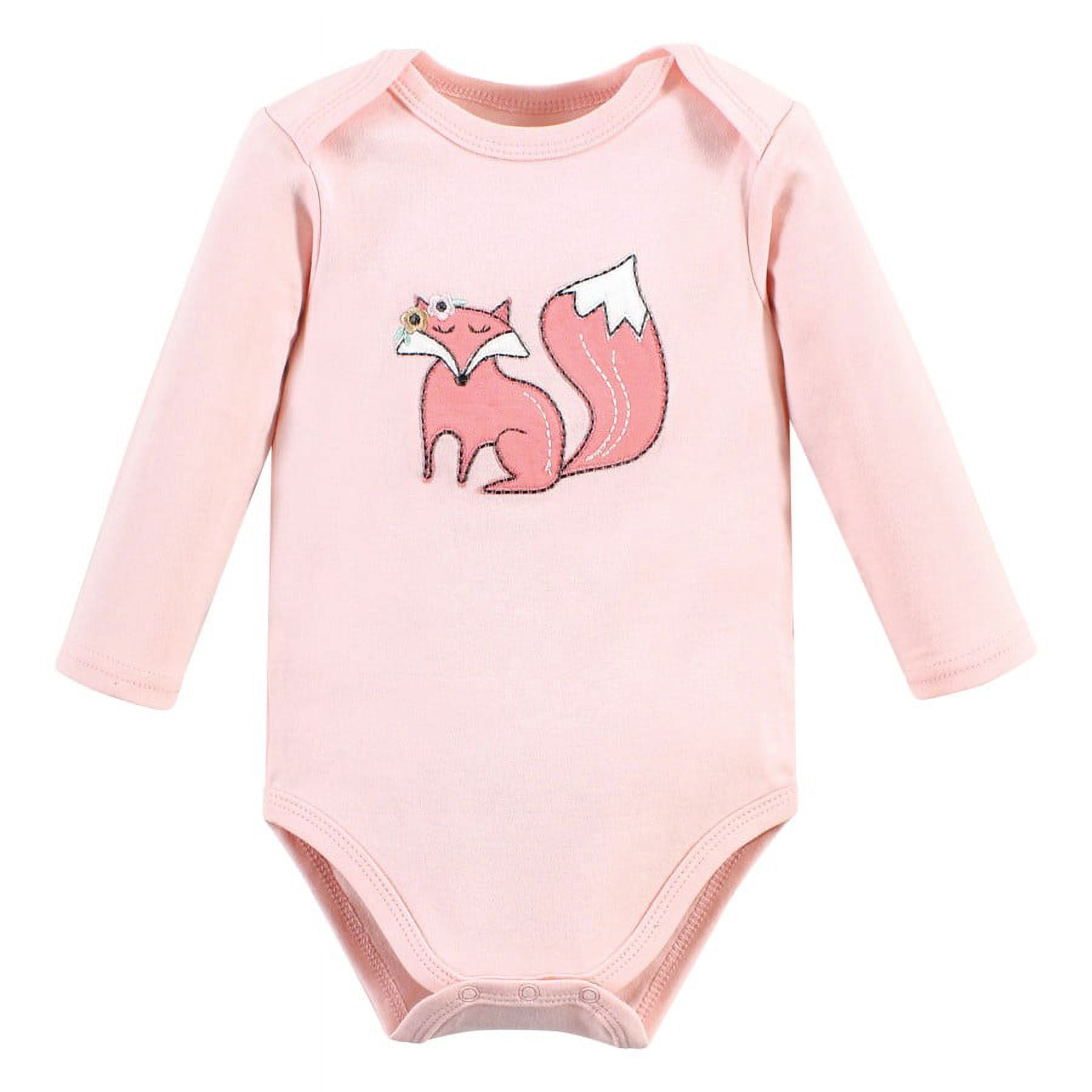 Hudson Baby Cotton Long-Sleeve Bodysuits, 3-Pack, Newborn- 24 Months