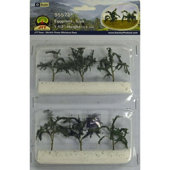 JTT Scenery Products - Eggplants, 1 1/2" High, O Scale, 6/pk.