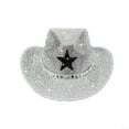 thumbnail image 4 of Cowboy Hat for Men Classic Five Point Star Denim Style Stadium Party Stage Attire Casual Wear Accessory, 4 of 5