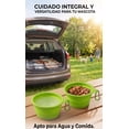 thumbnail image 4 of Plato Para Perro Plegable Silicona Portatil Viaje Mascotas Verde, 4 of 5