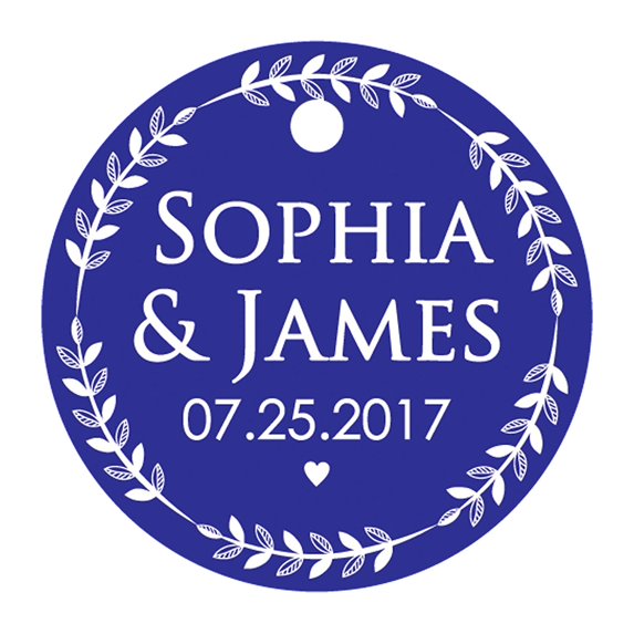 100 PCS Custom Made Round Hang Tags Personalized Wedding Favor Gift Paper Tags