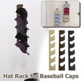HPDL Wooden Hat Rack For Baseball Cap Over The Door Ball Cap Rack