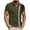 Mens Shirts Army Green, variant on Mens Big & Tall Lapel T-Shirts, Button Up Shirts for Men Summer Fashion Striped Printed Short Sleeve T Shirt Tops S-5XL