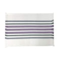 thumbnail image 6 of Fennco Styles Netural Stripes Fringe Canvas Cotton Table Linen Collection, 6 of 6