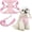 Pink, variant on Cute Cat Harness and Leash Set Blue Floral Daisy Cat Vest Harness Lightweight Adjustable Step in Spring Summer Soft Mesh Sunflower Cats Walking Harnesses and Leash
