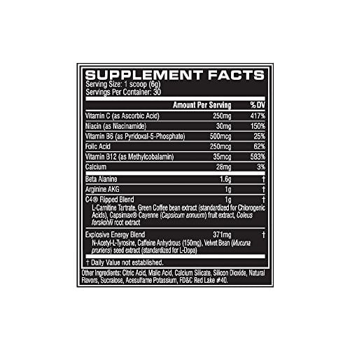 Cellucor C4 Ripped Explosive Energy Cutting Formula Pre Cellucor C4 Ripped Explosive Energy Cutting Formula Pre
