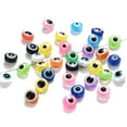 thumbnail image 3 of Cuentas de ojo redondas planas Cuentas de ojo Cuentas de joyería 300 piezas Cuentas de ojo redondas planas 6x8mm DIY Artesanía Cuentas, 3 of 8