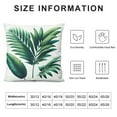 thumbnail image 5 of Leisuo  Green Tropical Leaves Throw Pillow Cover Summer Palm Tree Leaf Outdoor Decorative Square Cushion Cover with Hidden Zipper for Sofa Bed Couch Car Living Room Decor, 5 of 5