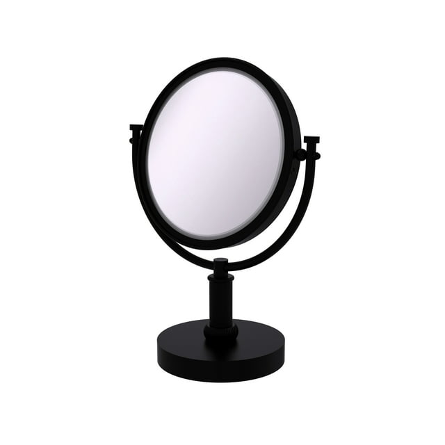 Allied Brass DM-4T/2X-BKM 8 Inch Vanity Top Make-Up Mirror 2X Magnification Matte Black
