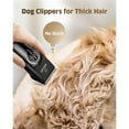thumbnail image 3 of Oneisall CP-9050 Heavy Duty Dog Clippers for Grooming Thick Coats, Low Noise Dog Grooming Kit with Detachable & Adjustable Metal Blades, Cordless Dog Grooming Clippers for Dog Cat Matted Hair - Black, 3 of 7