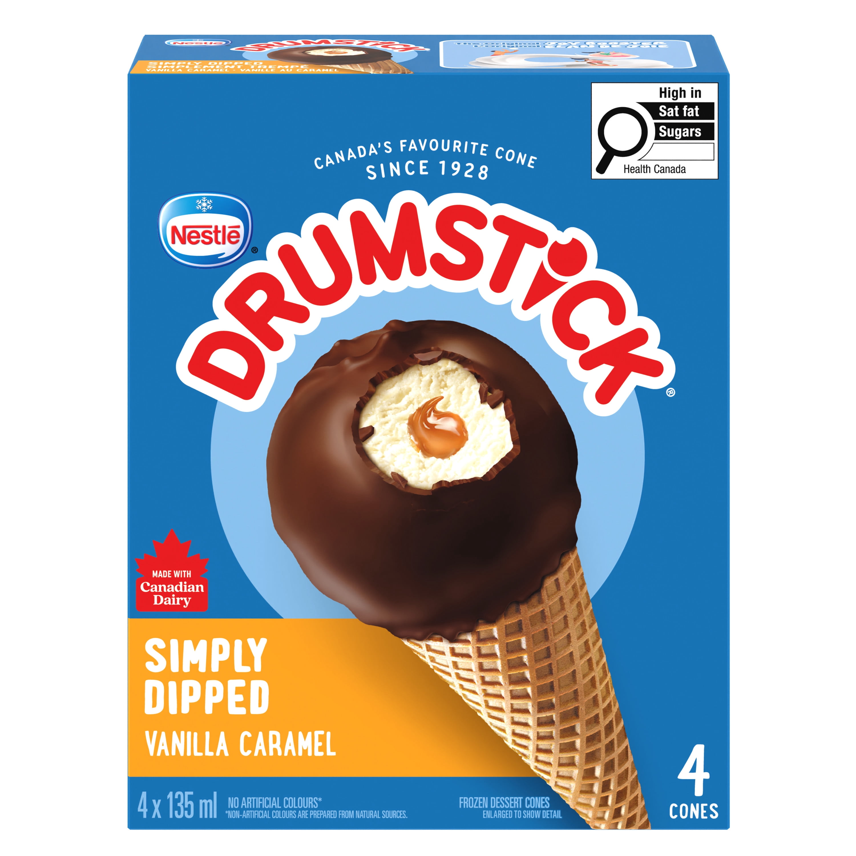DRUMSTICK Simply Dipped Cones, 4 x 135 ml