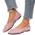 thumbnail image 2 of Ballet Flat Shoes for Women Lightweight Comfortable Breathable Mesh Lace Pointed Toe Shoes for Women 36, 2 of 7