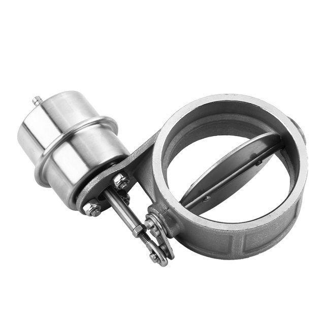 Válvula de control de escape de coche, válvula de tubo de escape de coche, válvula de control de escape de coche, recorte/descarga de escape activado por vacío de refuerzo de 3 pulgadas(Open)