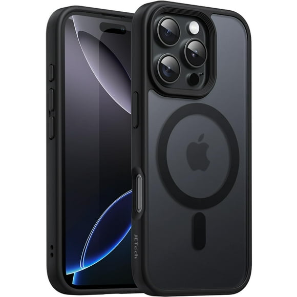 Funda JeTech Magnetic para iPhone 16 Pro Max 6.9" negra