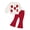 Red, variant on Happy Town Infant Baby Girl Long Sleeve Sweatshirt Flare Pants 2-Piece Set Fall Winter Toddler Girl Outfits