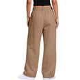 thumbnail image 5 of VBVC Women's Cotton-Linen Dress Pants,High Waisted Buttoned Work Trousers For Women,Ladies Summer Wide Leg Business Pants with Pockets,Khaki,S-2XL, 5 of 7