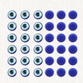 thumbnail image 4 of EeaseMX 100 piezas de resina práctica Oblate Blue Evil Eye Beads cuentas traseras planas para hacer joyas DIY Scrapbooking (8 x 8 mm), 4 of 8