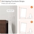 thumbnail image 6 of WAMPAT 126"W Large TV Stand,4-in-1 Farmhouse Entertainment Center with Storage Barn Door Cabinet,TV Console Table With Media Cabinet and Drawers for Living Room,Bedroom,Cream White, 6 of 8