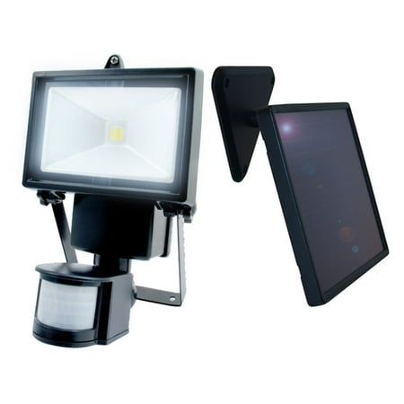 Nature Power 180° Black Outdoor Solar Motion Sensing Security Light with Advance LED Technology
