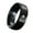 Black, variant on Men's Women's Stainless Steel Rings 8mm with Zirconia Promise Ring Wedding Band for Couples Black Size 9