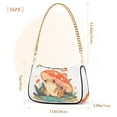 thumbnail image 3 of Mushrooms Frog Lotus LeavesWomen Small Shoulder Bag Crossbody Tote Hobo Bags Purse Clutch Handbags with Chain Strap for Women, 3 of 7