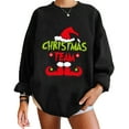 thumbnail image 1 of xiaxaixu Sweat-Shirts Femmes Manches Longues Col Rond Voleur Lettre Imprimé Pull Surdimensionné Tops, 1 of 7