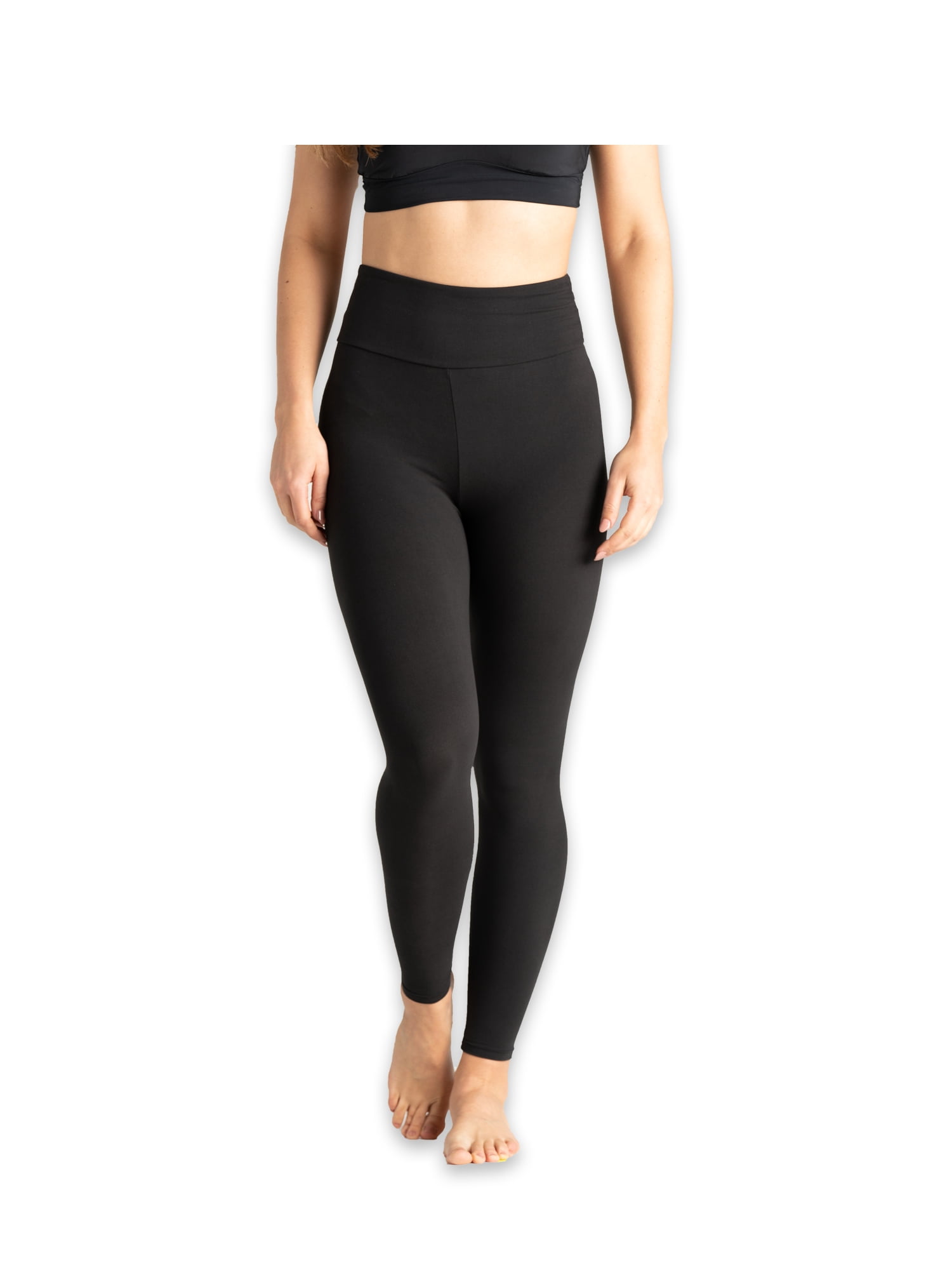 On the Go Women's High Waist Leggings (1 Pair, Black, Size L-2X) - SuperSoft Slimming Tummy Control Yoga Pants