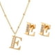 thumbnail image 1 of Juego Joyería Mujer, Collar Aretes Inicial Letras LuckyLy, Acero Inoxidable Baño de Oro 18k dorado UNITALLA, 1 of 6