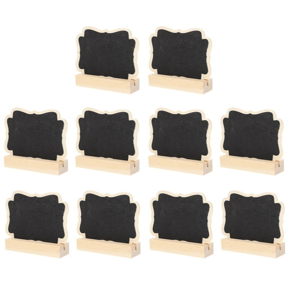 NICEXMAS 10Pcs Mini Chalkboards Signs for Restaurant Labeling and Note Taking 3.3x2.5x0.1in