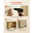 thumbnail image 6 of KFFKFF Bathroom Wall Cabinet with 2 Doors and Adjustable Shelf, Wall-Mounted Organizer for Over-the-Toilet Storage, Hanging Unit with Shelves and Open Partition for Kitchen, Laundry Room, or Restroom, 6 of 9