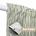 thumbnail image 4 of Green Waves Stripes Swag Valances for Windows, Kitchen Curtains 36 Inch Length 2 Panels Set, Vintage Minimalist Lines Texture Short Curtains for Small Windows Rod Pocket Cafe Curtains Drapes 28"x36", 4 of 8