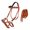 Tan/Beaded, variant on Horse Western Black Leather Bitless Sidepull Beaded Bridle Reins 77RT24BK-F